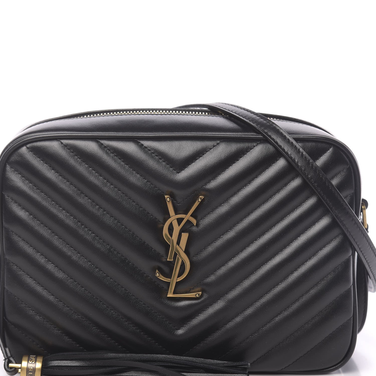 Saint Laurent Calfskin Matelasse Monogram Lou Camera Bag Black 10 of 10