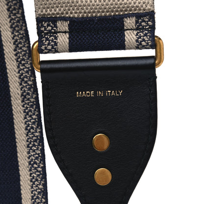 Christian Dior Canvas Embroidered Shoulder Strap Blue 4 of 4