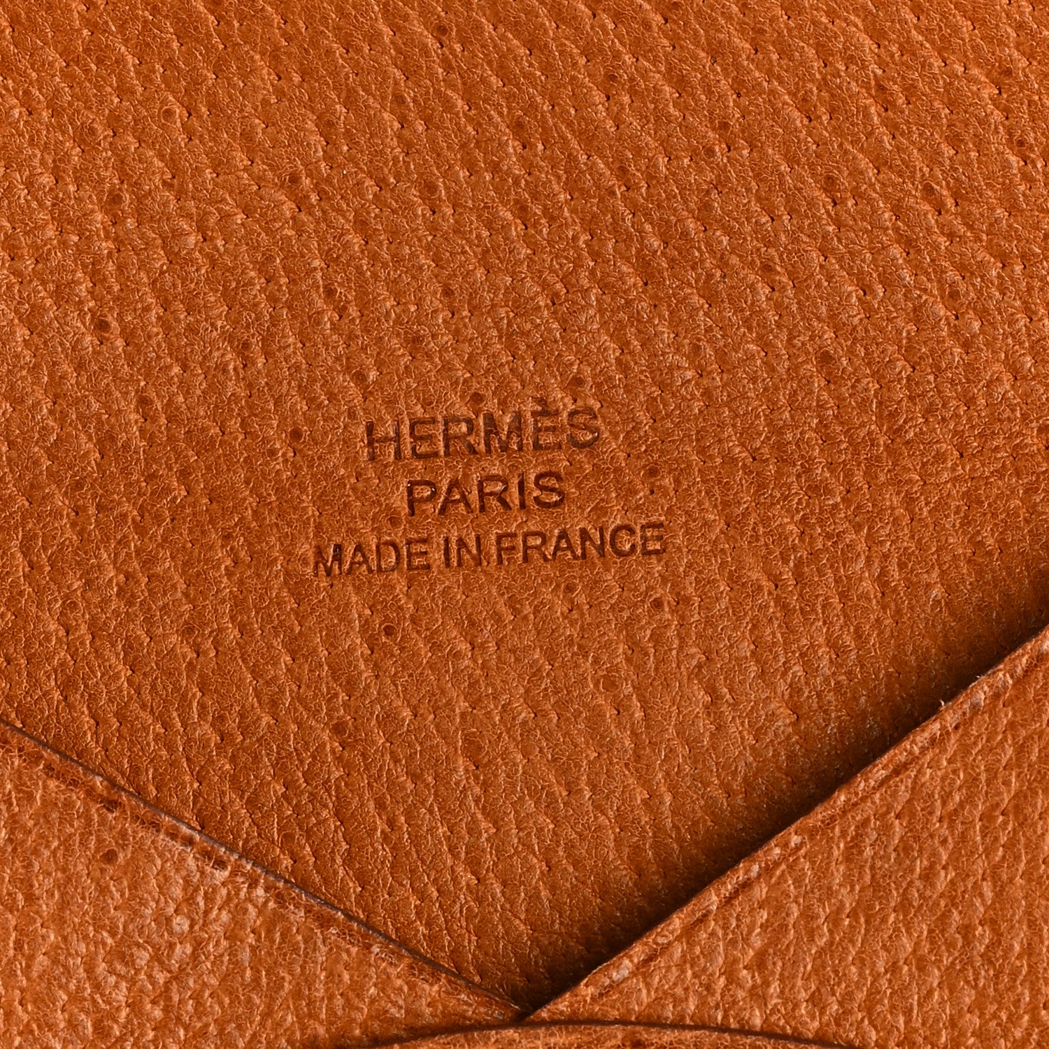 Hermes Peau Porc Calvi Card Case Toffee 6 of 6