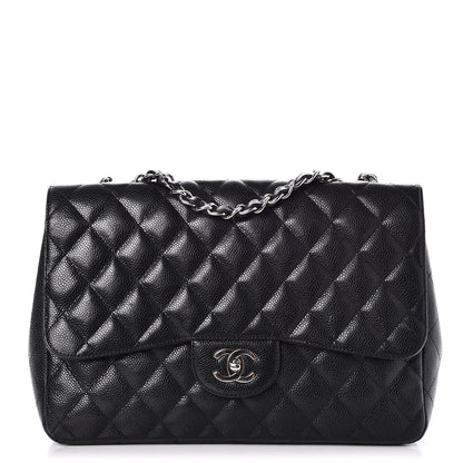 Chanel Caviar Quilted Jumbo Single Flap Black 1 of 10