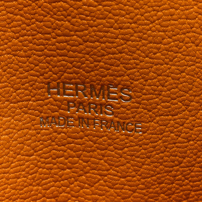 Hermes Taurillon Clemence Eclat Jypsiere 34 Orange Moutarde 7 of 10