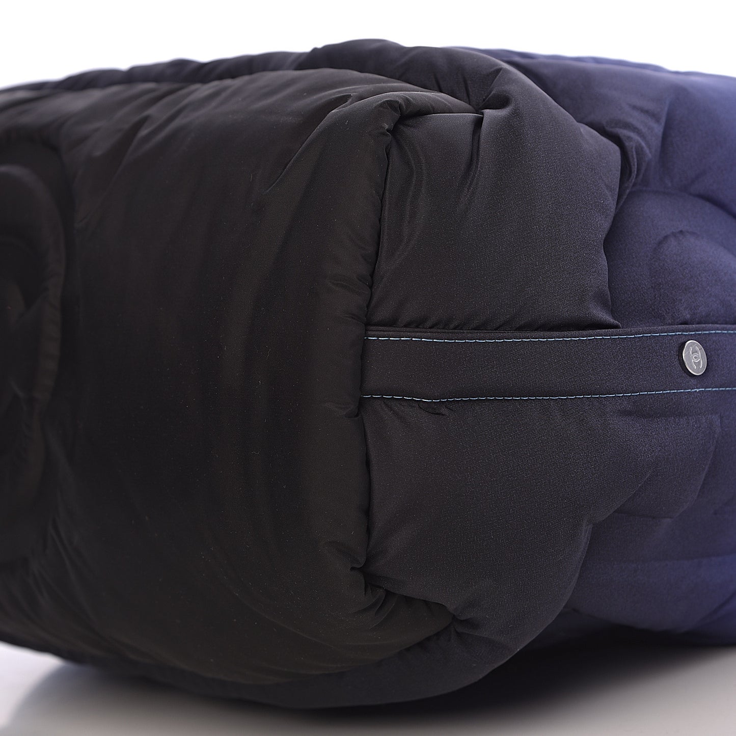 CHNylon Embossed Doudoune Bowling Bag Blue White