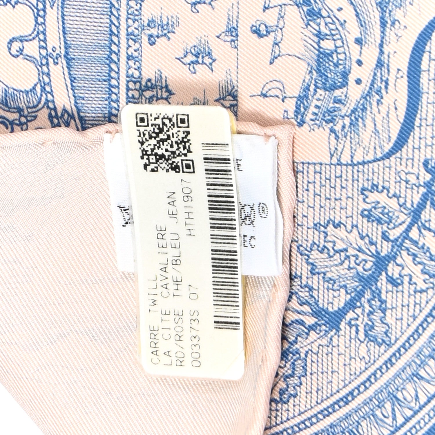 Hermes Silk La Cite Cavaliere Scarf 90 Rose The Blue Jean 4 of 9