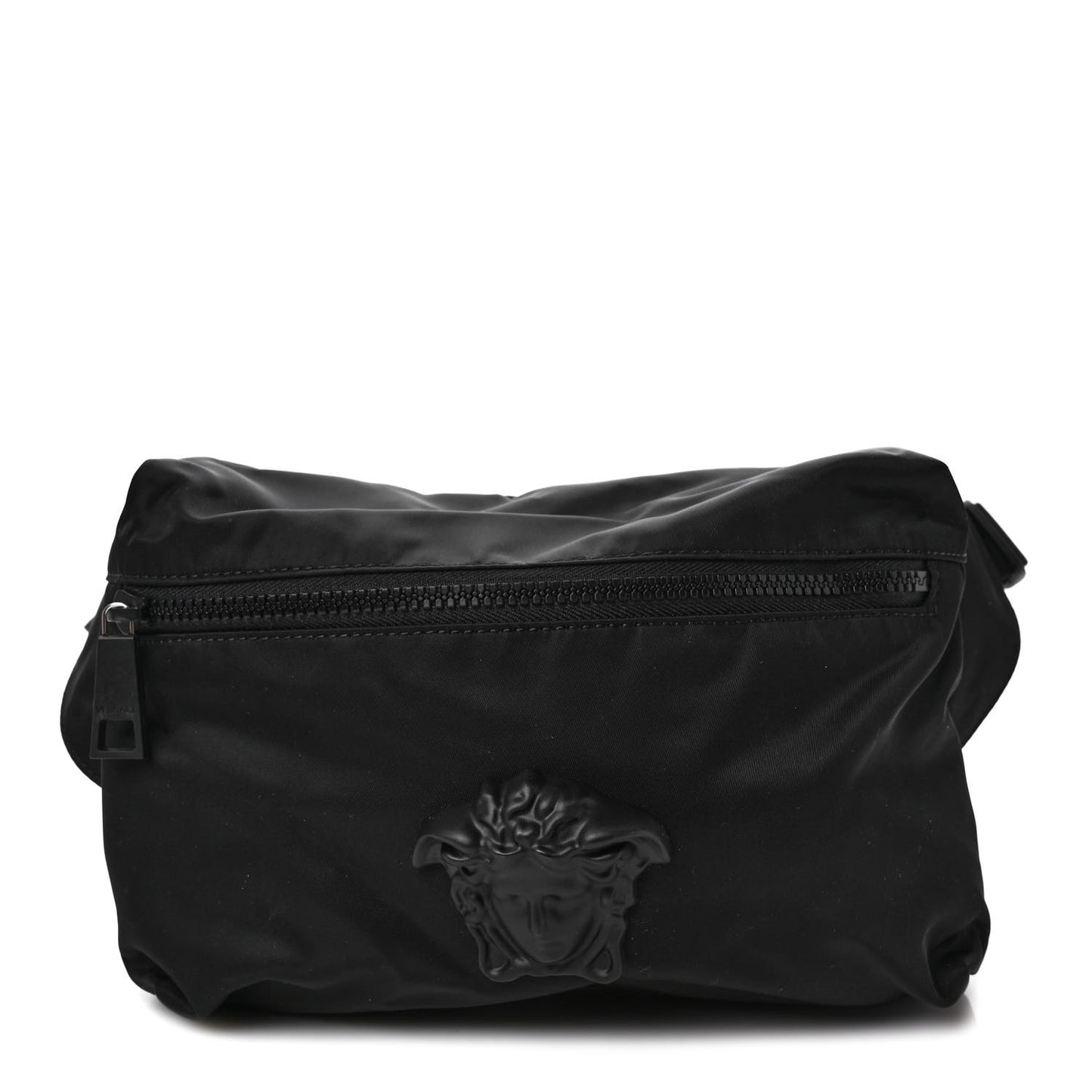 Nylon Palazzo Medusa Belt Bag Black Ruthenium
