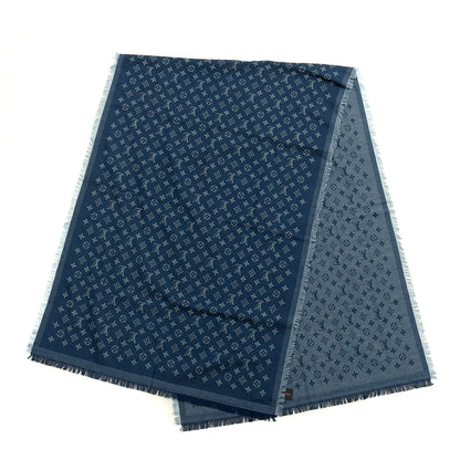 Louis Vuitton Cotton Monogram Essential Stole Blue 2 of 3