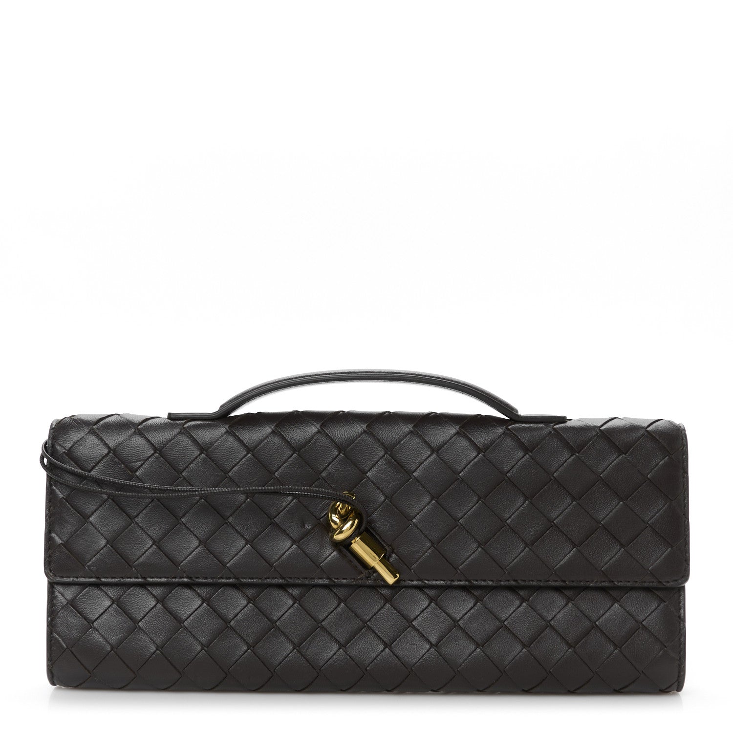 Bottega Veneta Nappa Intrecciato Long Andiamo Top Handle Clutch Fondant 1 of 8