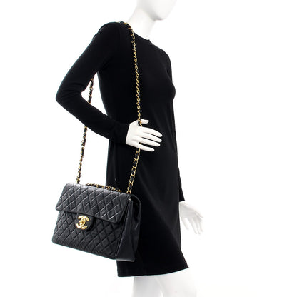 Chanel Lambskin XL Jumbo Flap Black 2 of 9