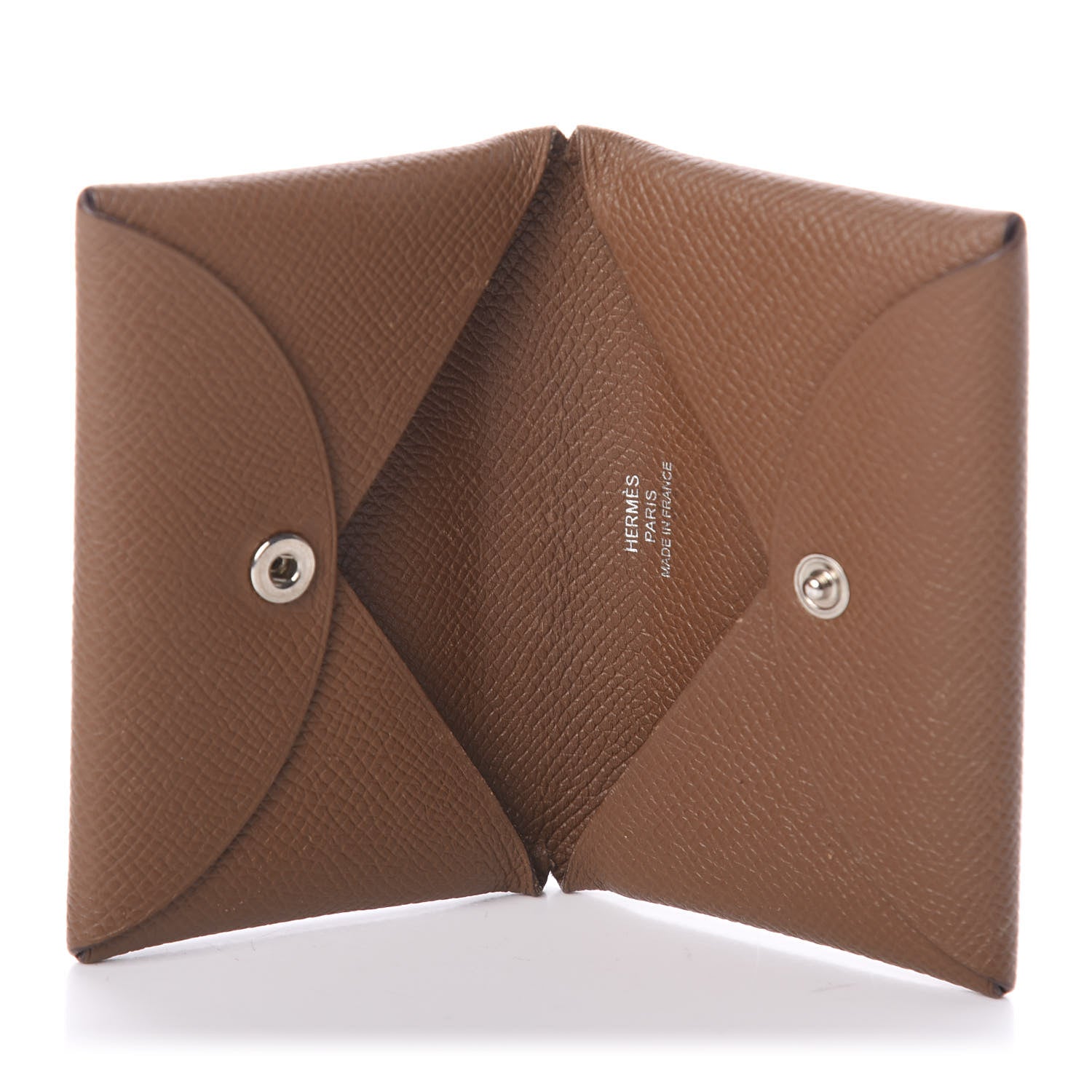 Hermes Epsom Calvi Card Case Miel 4 of 5