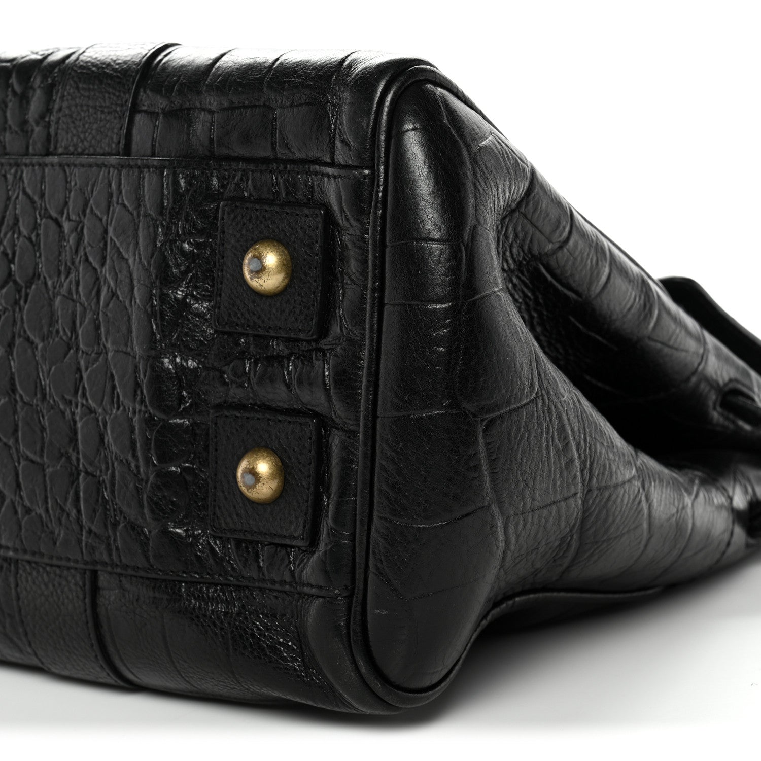 Mulberry Calfskin Crocodile Embossed Bayswater Black 9 of 13
