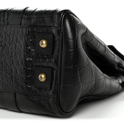 Mulberry Calfskin Crocodile Embossed Bayswater Black 9 of 13