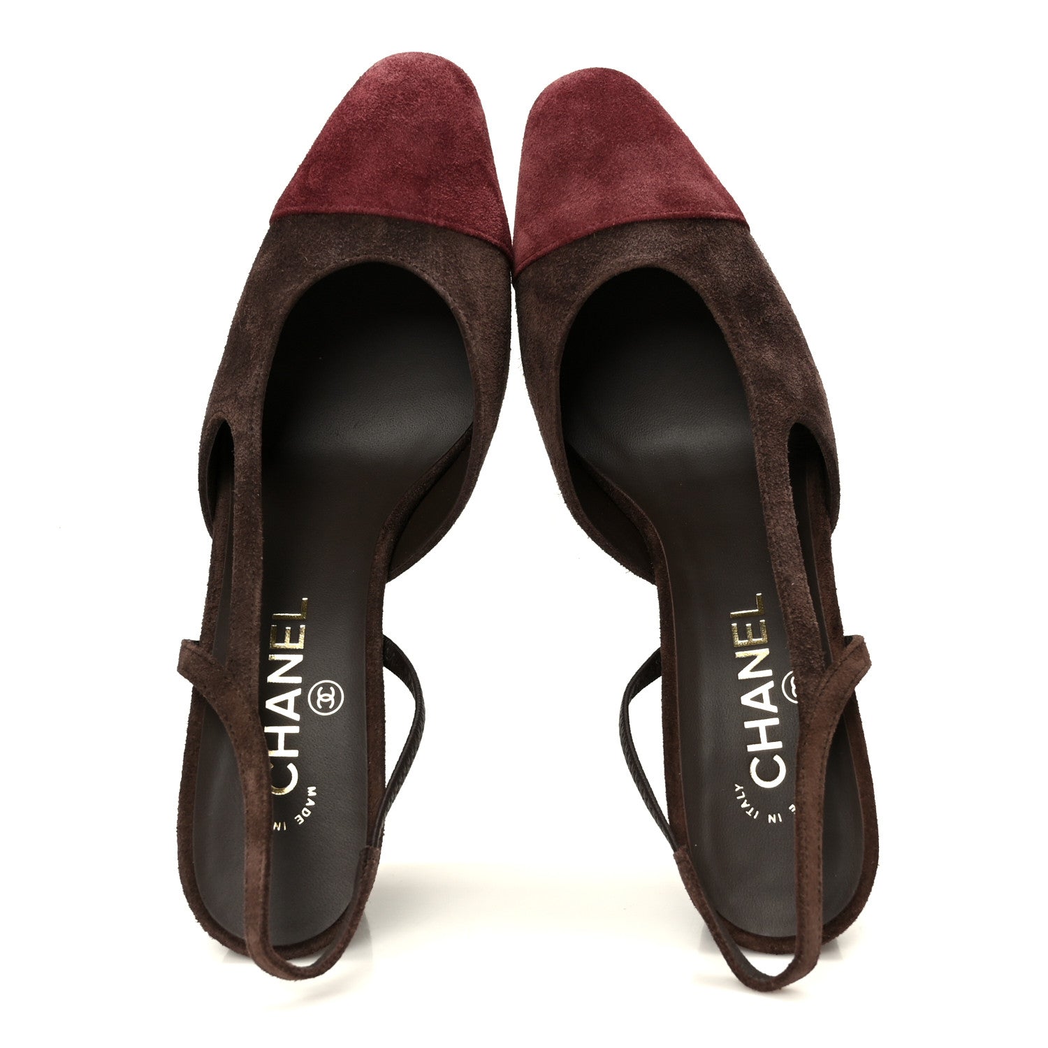 Chanel Laminated Crumpled Lambskin Grosgrain Cap Toe CC Ballerina