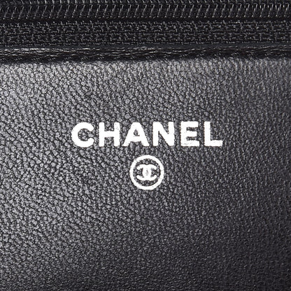 Chanel Lambskin Quilted Wallet On Chain WOC Black 6 of 9