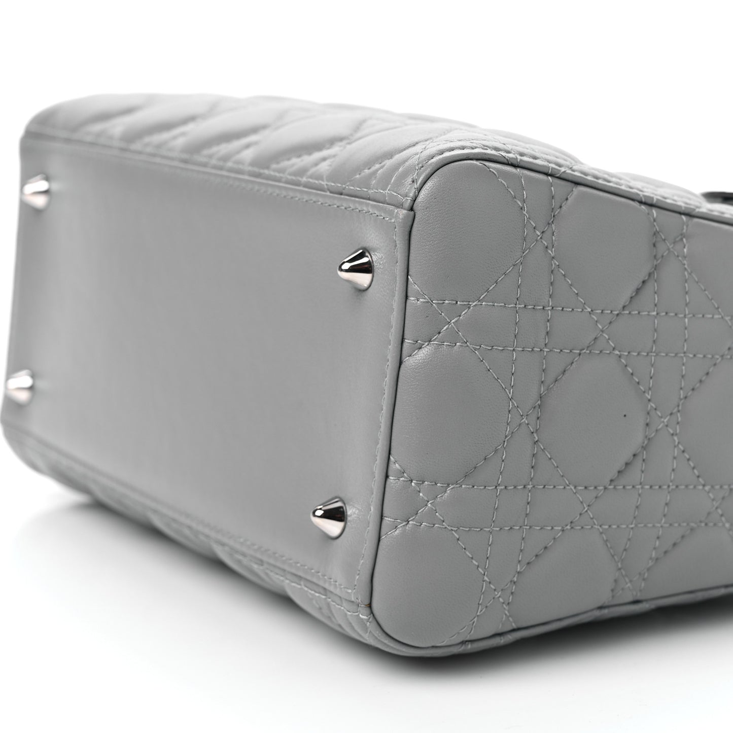 Lambskin Cannage Medium Lady Dior Grey