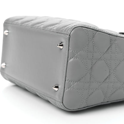 Christian Dior Lambskin Cannage Medium Lady Dior Grey 10 of 10