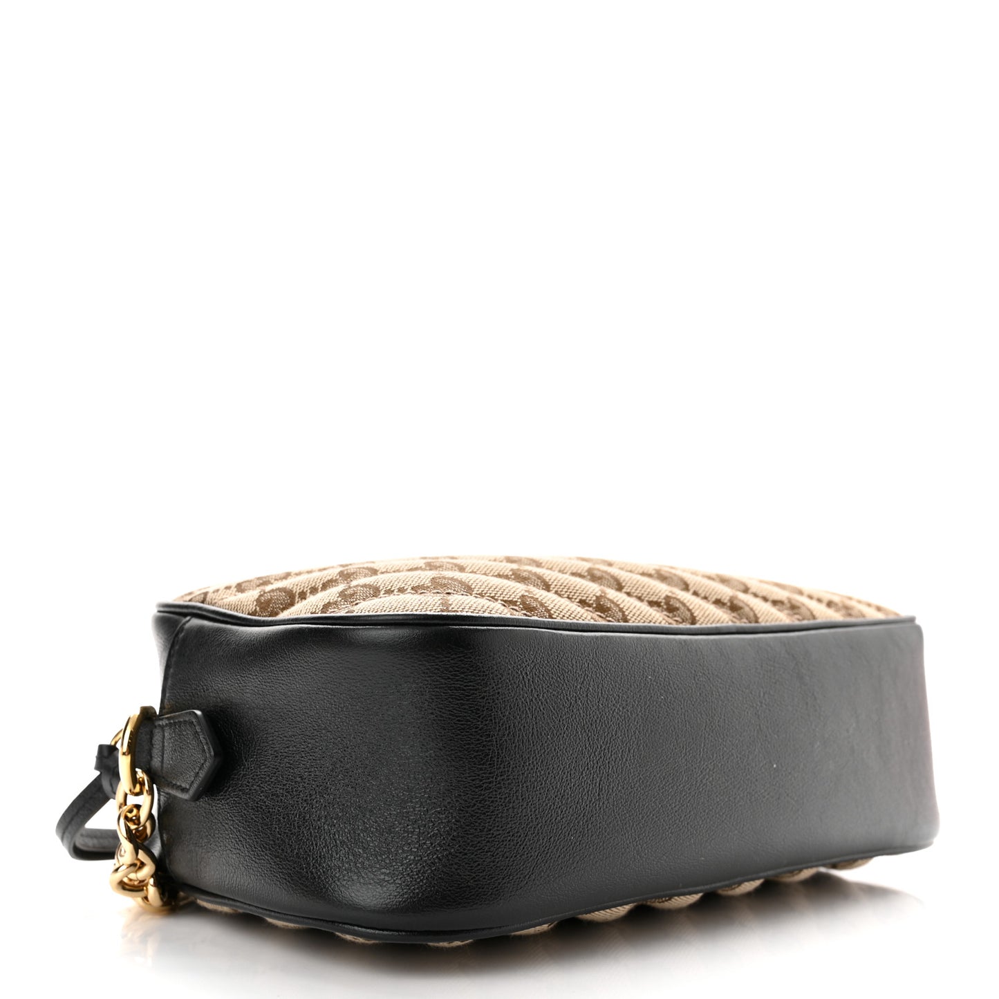 Monogram Matelasse Diagonal Small GG Marmont Chain Shoulder Bag Beige Black