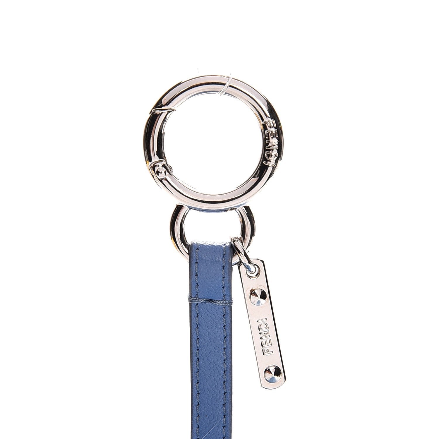 Fendi Fox Fur Shiny Nappa Bi-Color H ABCharm Bag Charm Nebula Testa Di Moro 5 of 6
