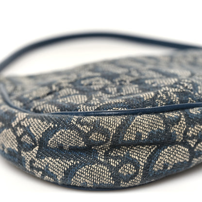 Christian Dior Monogram Mini Saddle Pochette Navy 8 of 9