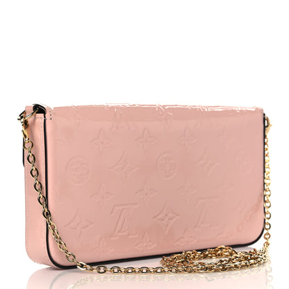 Louis Vuitton Vernis Felicie Chain Wallet Rose Ballerine 4 of 10