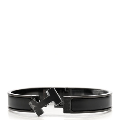 Hermes Matte Enamel Narrow Clic Clac HH Bracelet T3 So Black 5 of 5