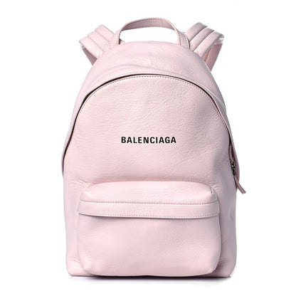 Balenciaga Smooth Calfskin Logo Small Everyday Backpack Light Rose Black 1 of 8