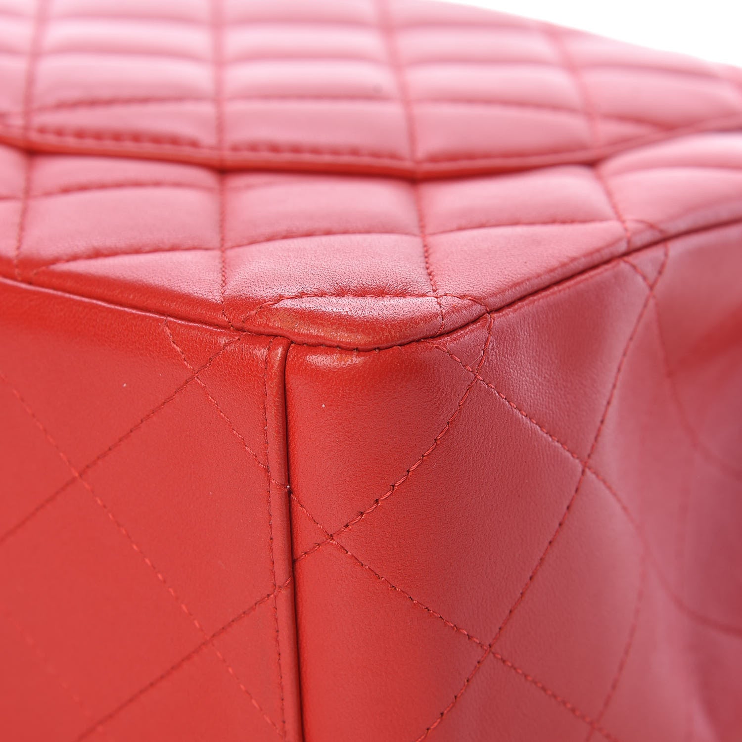 Chanel Lambskin Quilted Maxi Double Flap Red 16 of 17