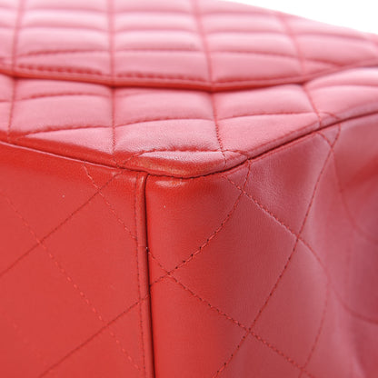 Chanel Lambskin Quilted Maxi Double Flap Red 16 of 17