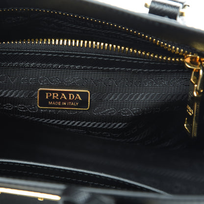 Prada Saffiano Lux Micro Galleria Shoulder Bag Black 6 of 10