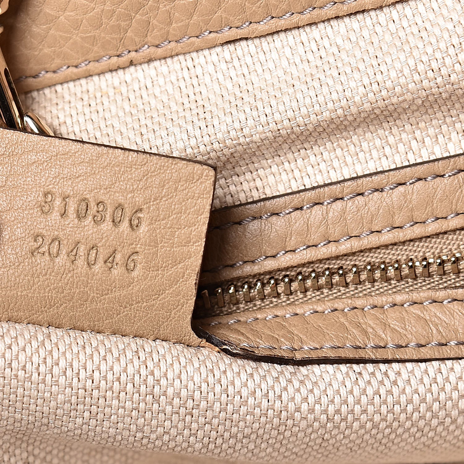 Gucci Pebbled Calfskin Large Soho Chain Shoulder Bag Nude 7 of 12