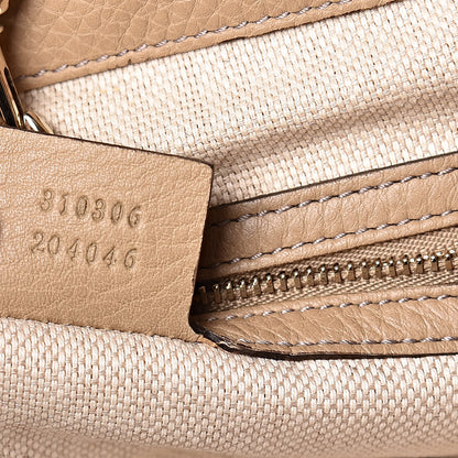 Gucci Pebbled Calfskin Large Soho Chain Shoulder Bag Nude 7 of 12