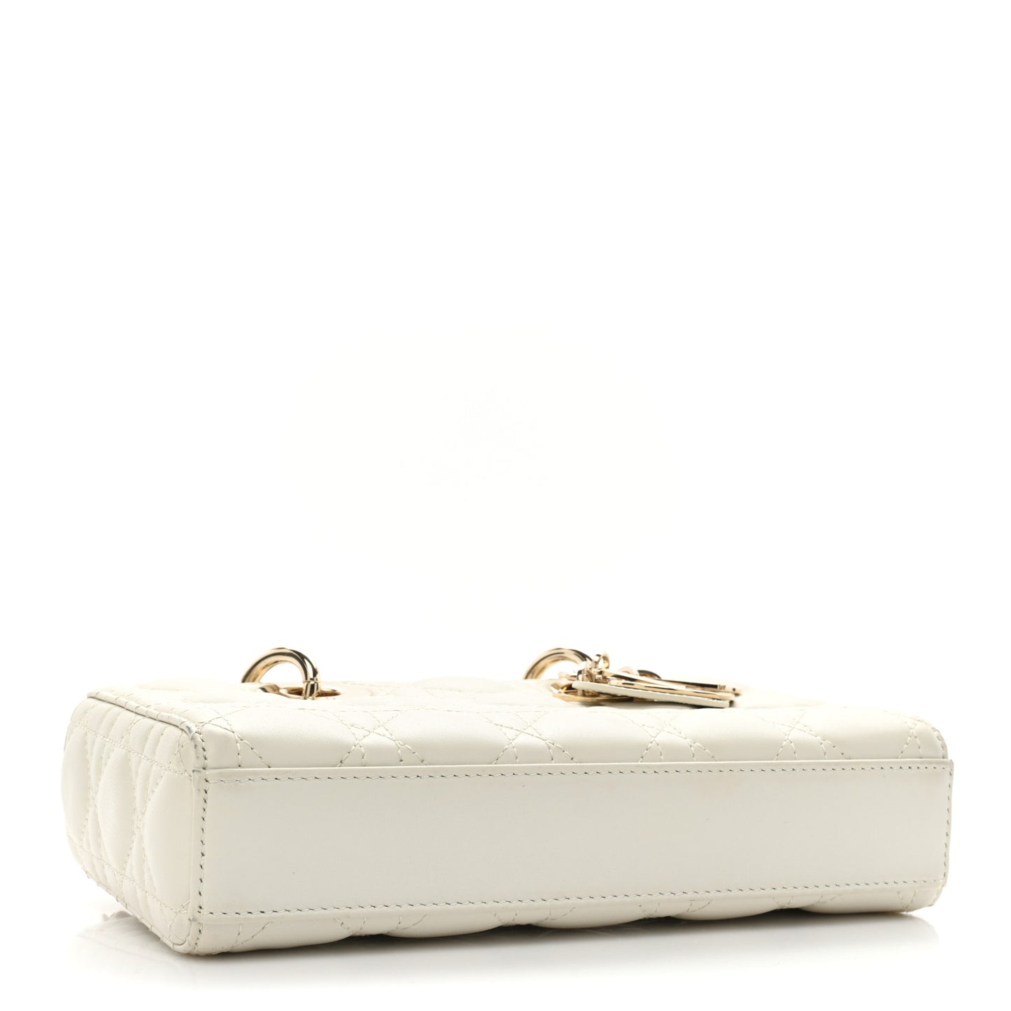 Lambskin Cannage Small Lady D-Joy Latte