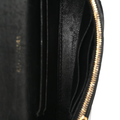 Balenciaga Shiny Calfskin Crocodile Embossed XS Hourglass Wallet On Chain Black 5 of 10