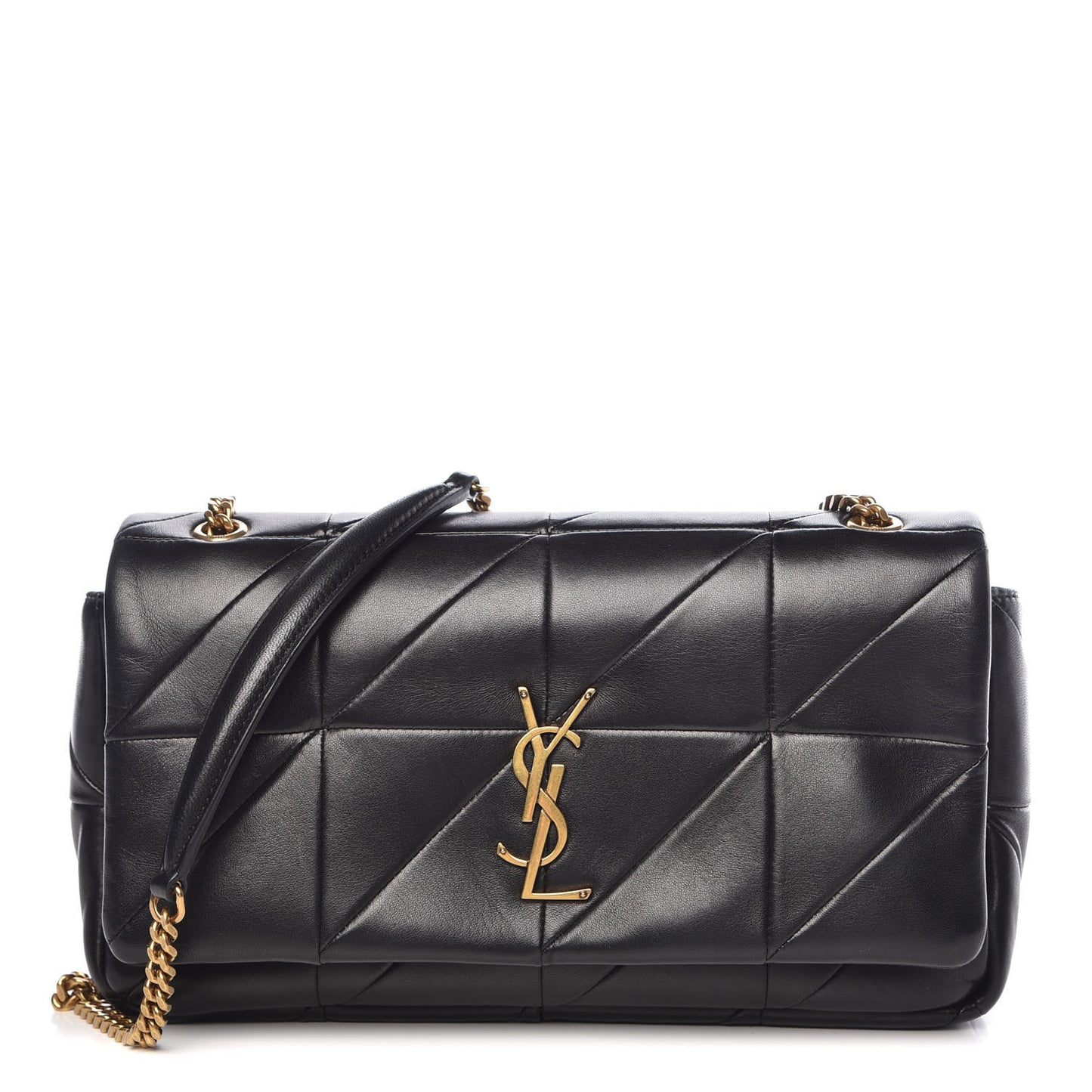 Lambskin Patchwork Monogram Medium Jamie Black