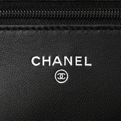 Chanel Lambskin Quilted Wallet On Chain WOC Black 6 of 12