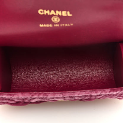Chanel Velvet Camellia Embossed Jewel Belt Card Holder With Chain Pink 5 of 9