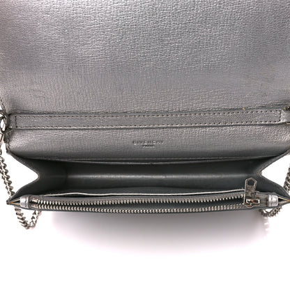 Givenchy Metallic Sugar Goatskin Pandora Chain Wallet Silver 5 of 11
