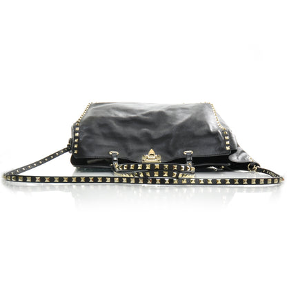 Valentino Garavani Leather Rockstud Tote Black 5 of 12