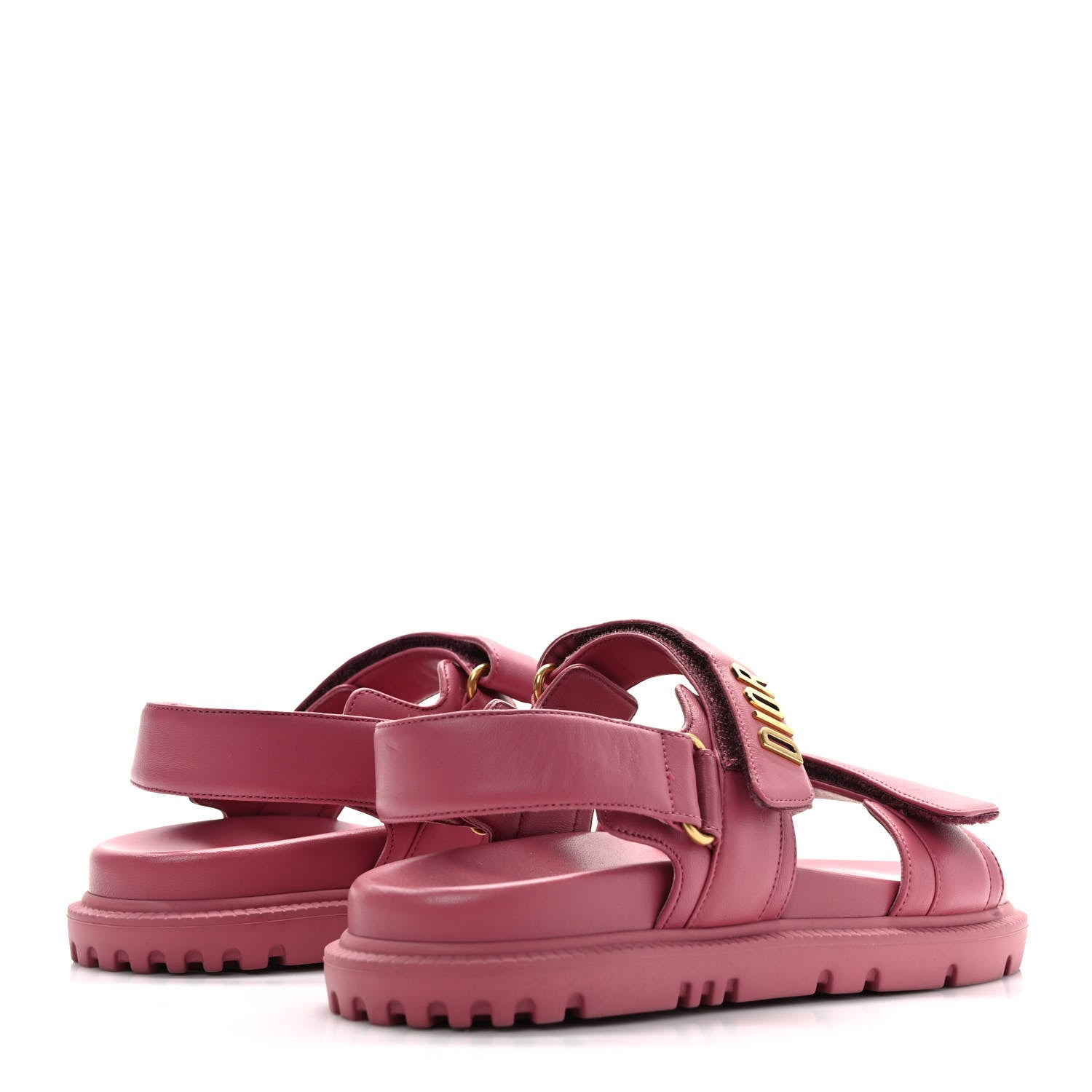 Christian Dior Lambskin Dioract Sandals 37 Pink 4 of 9