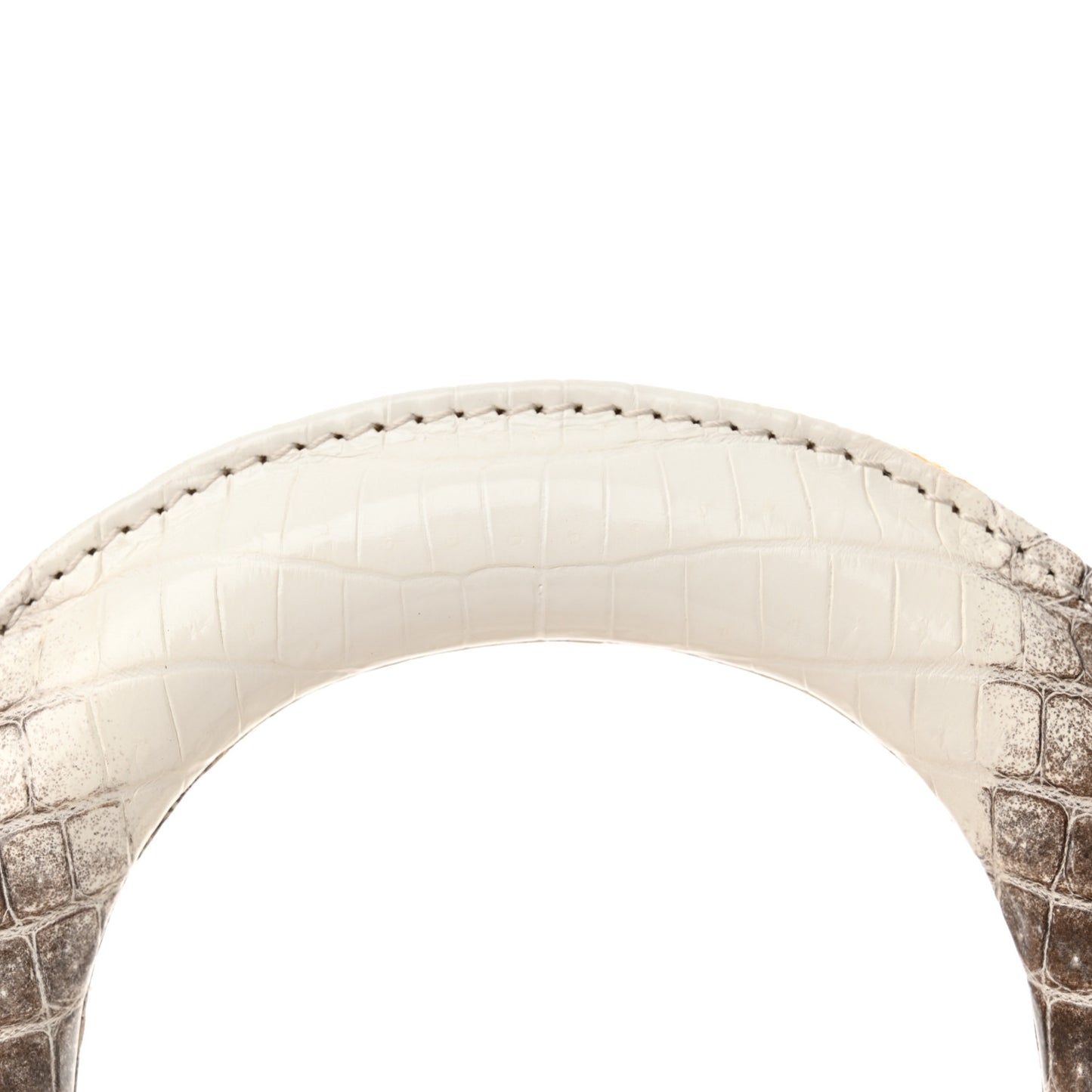 Niloticus Crocodile Himalaya Crystal Mini Lady Dior White