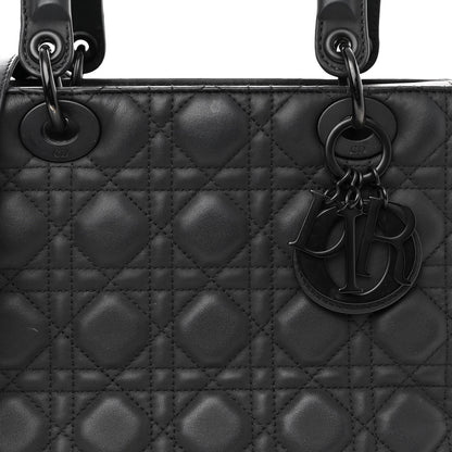 Christian Dior Ultra Matte Calfskin Cannage Medium Lady Dior Black 7 of 12