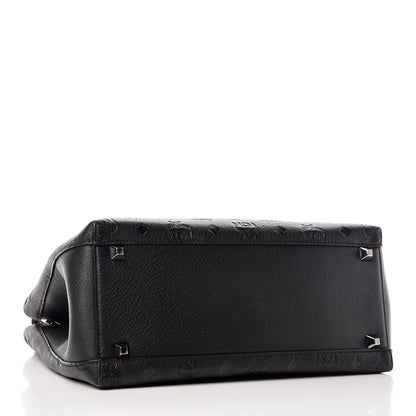 MCM Calfskin Ottomar Monogram Sarah Convertible Hobo Black 5 of 8