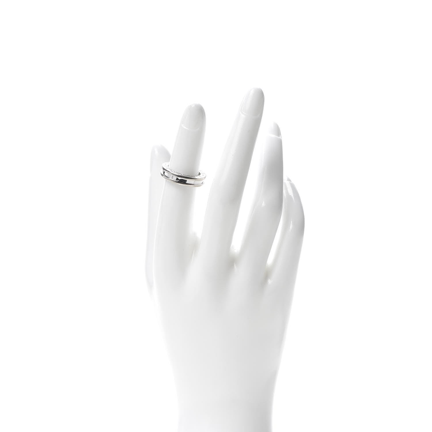 Bulgari 18K White Gold B.Zero1 One-Band Ring 48 4.5 2 of 5