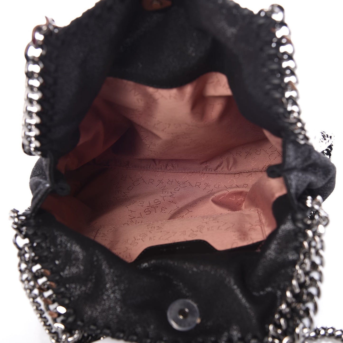 Shaggy Deer Mini Falabella Fold Over Tote Black