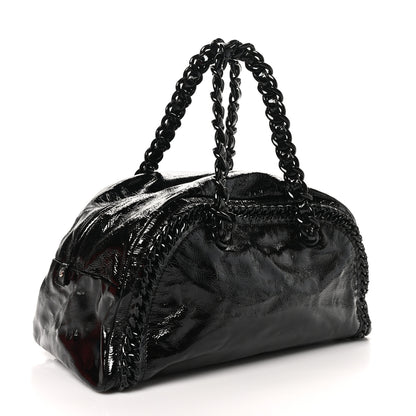 Chanel Patent Large Luxe Ligne Bowler Black 3 of 10