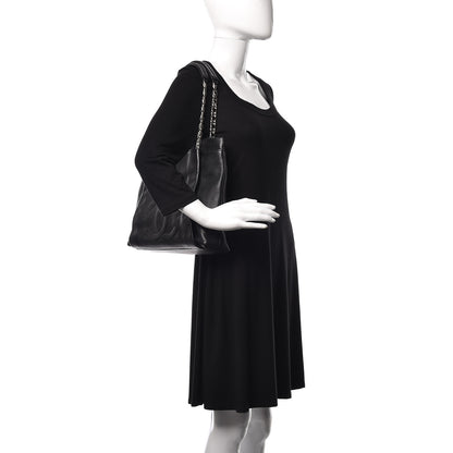 Chanel Caviar Large CC Tuck Tote Black 2 of 9