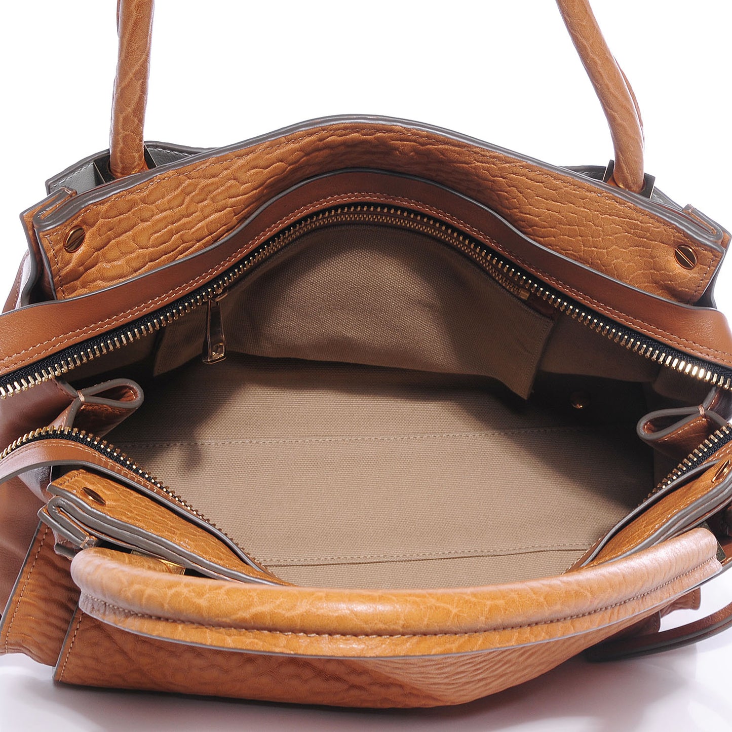 Pebbled Calfskin Dree Shoulder Bag Brown