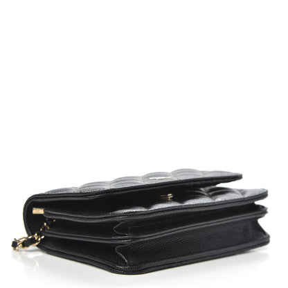 Chanel Caviar Quilted Mini Wallet On Chain WOC Black 4 of 10