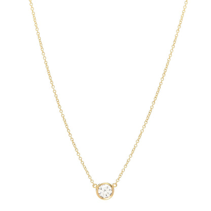 Tiffany 18K Yellow Gold Diamond .43ct Elsa Peretti Diamonds by the Yard Pendant Necklace 1 of 7