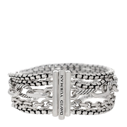 David Yurman Sterling Silver Multi Row Chain Bracelet 2 of 4