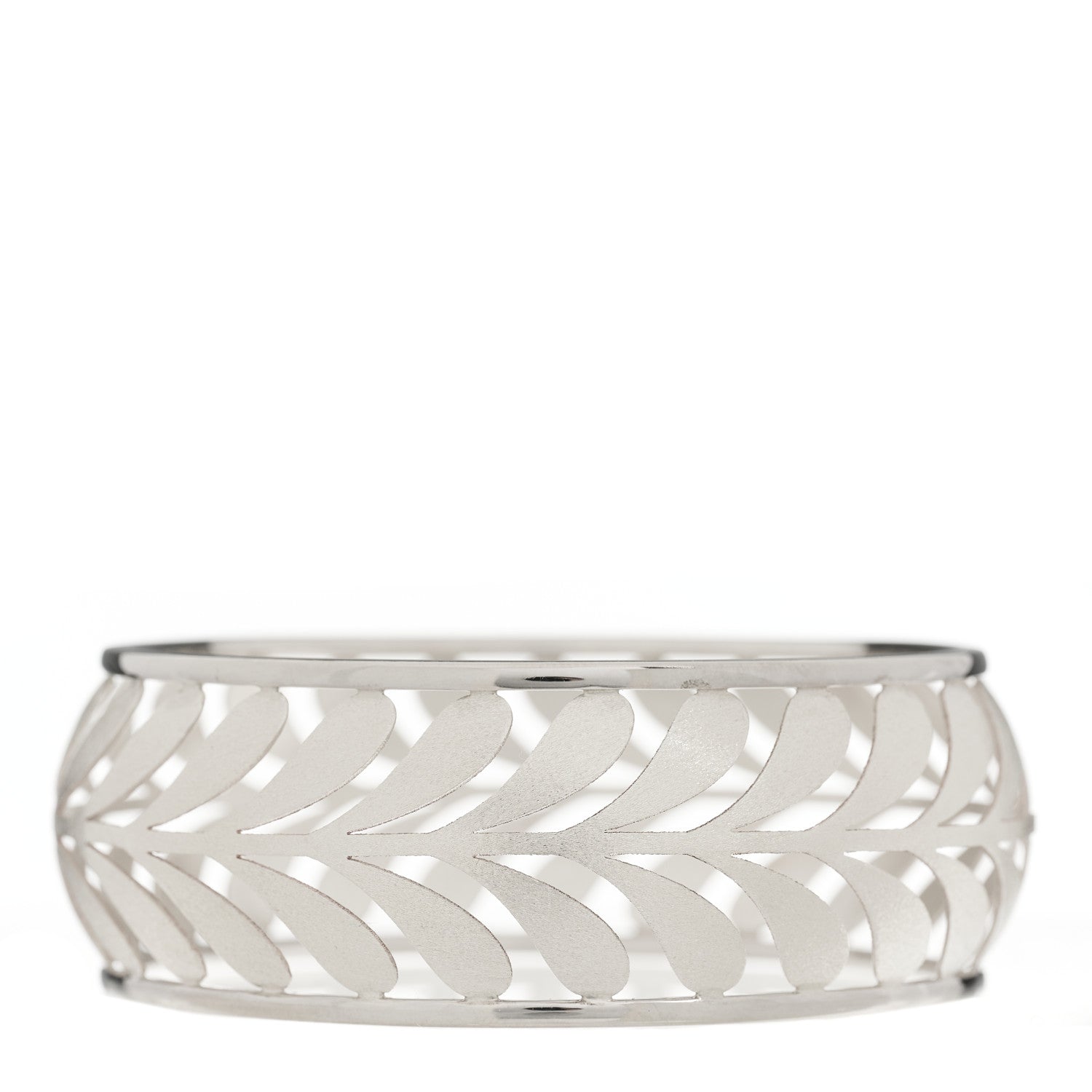 Tiffany Sterling Silver Villa Paloma Palm Bangle Bracelet 2 of 3