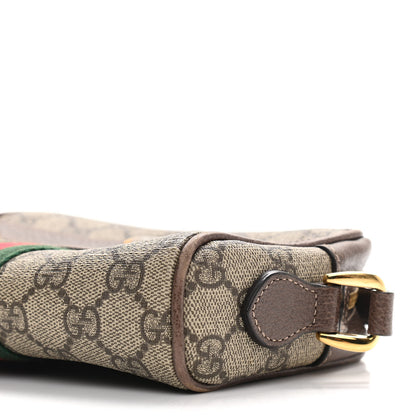 Gucci GG Supreme Monogram Web Mini Ophidia Shoulder Bag Brown 10 of 10
